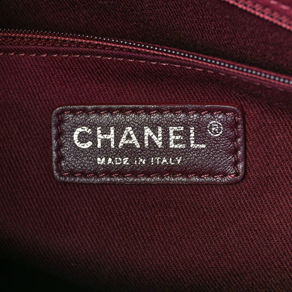 Chanel Glazed Calfskin Quilted Shopping Tote Black 7 of 11