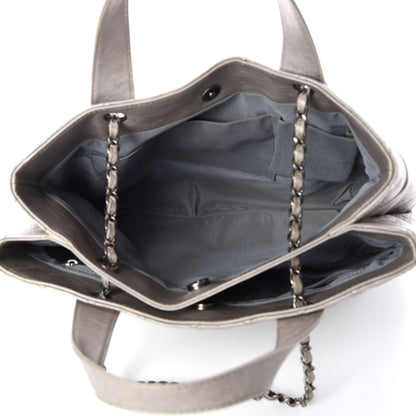 Chanel Calfskin Large Trianon Tote Grey 7 of 11