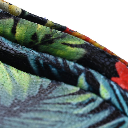 Christian Louboutin Crackled Calfskin Hawaii Print Paros Spikes Card Holder Black Gunmetal 8 of 8