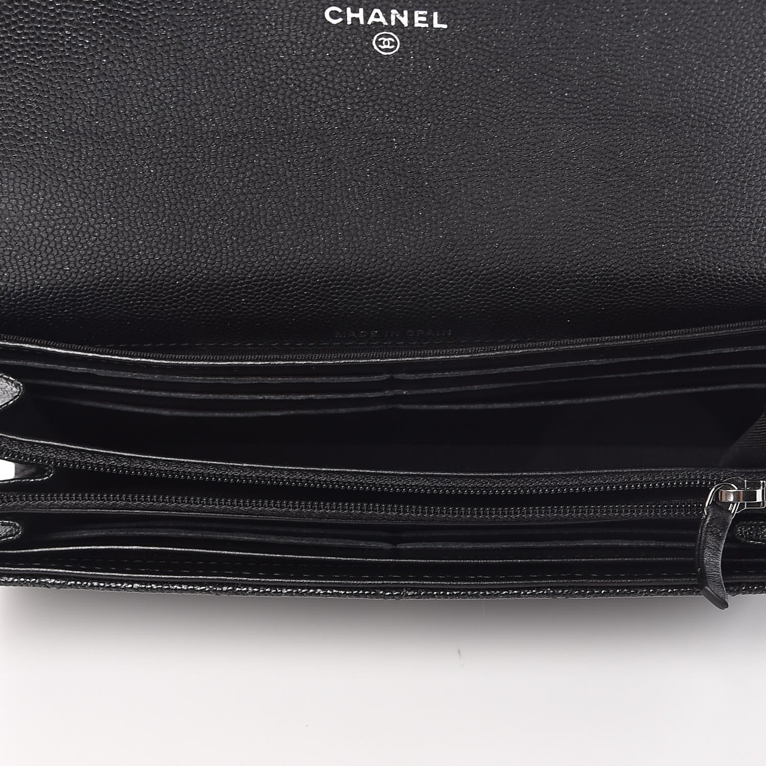 Chanel Iridescent Caviar Quilted Large Gusset Flap Wallet Black 5 of 9