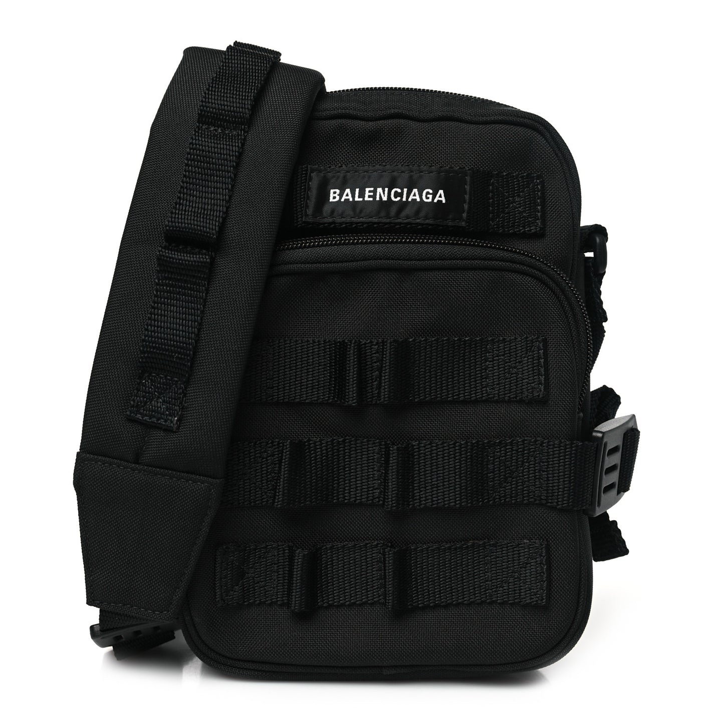 Recycled Casual Nylon Mens Army Crossbody Black