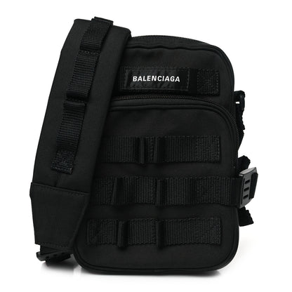 Balenciaga Recycled Casual Nylon Mens Army Crossbody Black 1 of 9