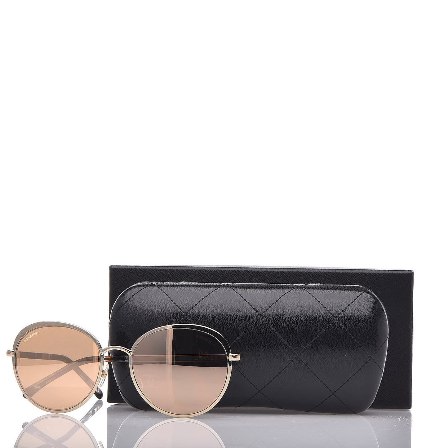 Round Mirror Sunglasses 4206 Gold