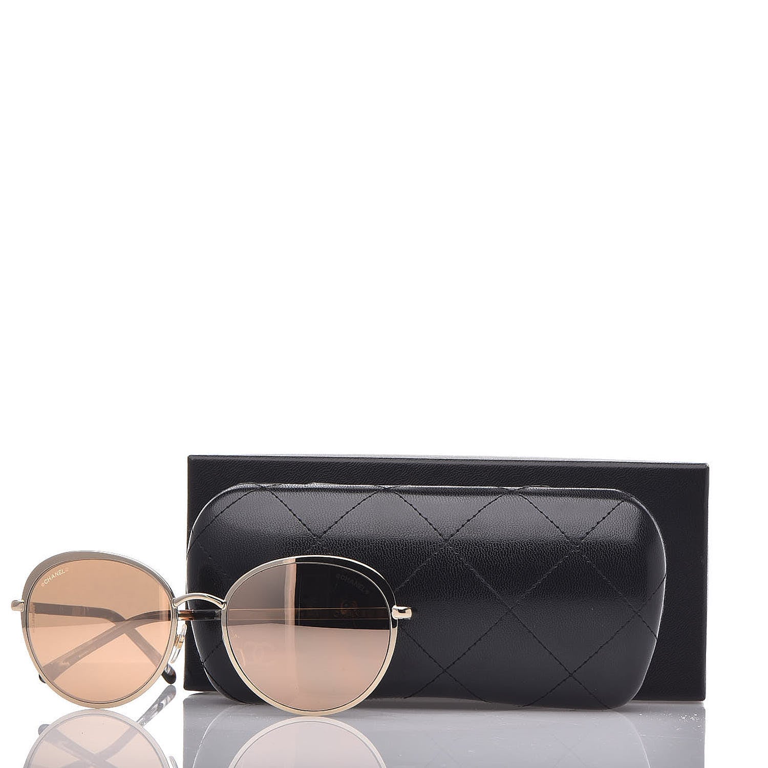 Chanel Round Mirror Sunglasses 4206 Gold 7 of 7