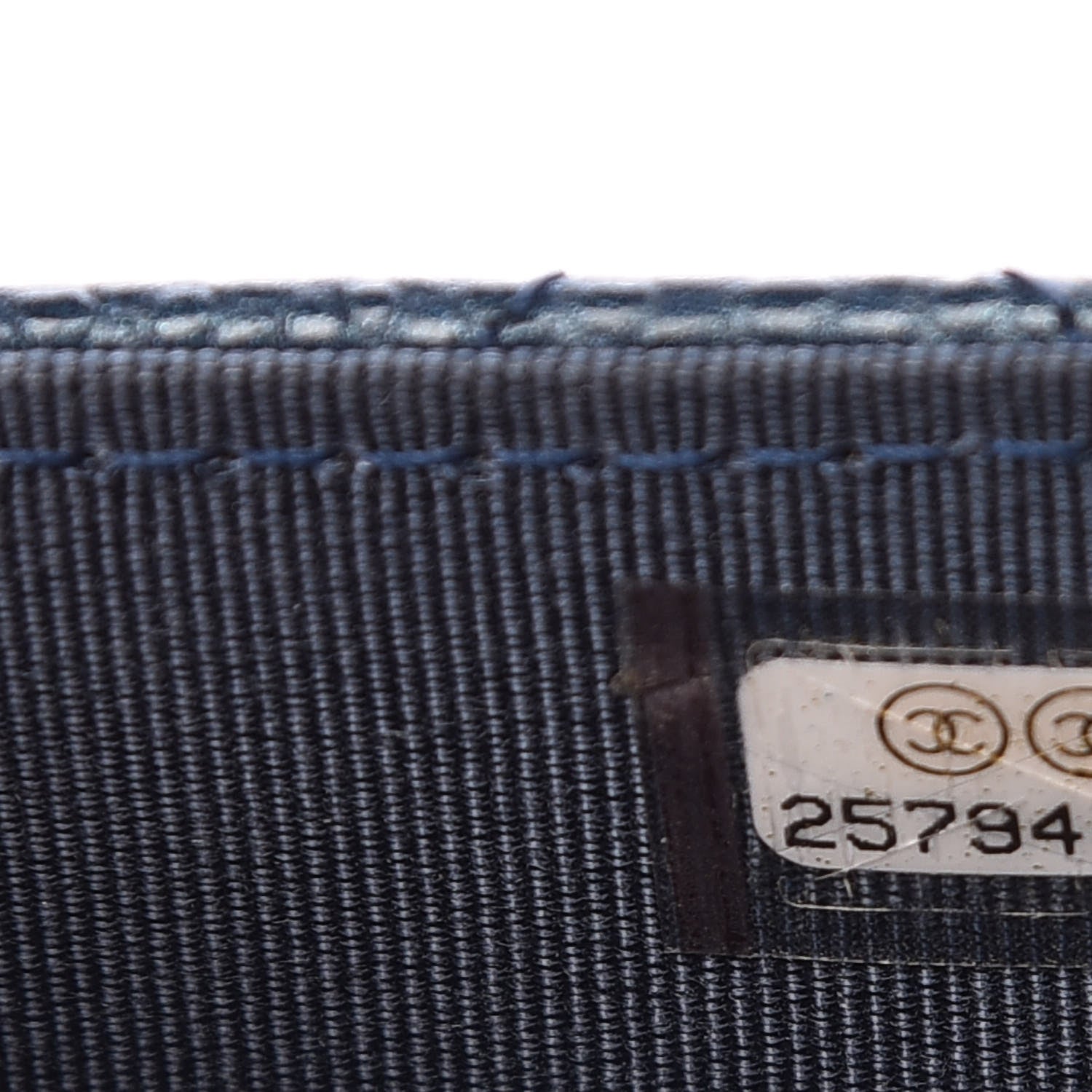 Chanel Metallic Caviar Quilted Flap Card Holder Wallet Dark Blue 8 of 9