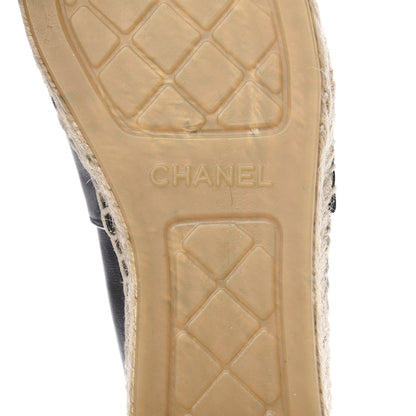 Chanel Lambskin CC Espadrilles 38 Black 7 of 10
