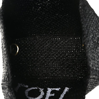 Loewe Raffia Small Paula's Ibiza Logo Tote Black White 5 of 8