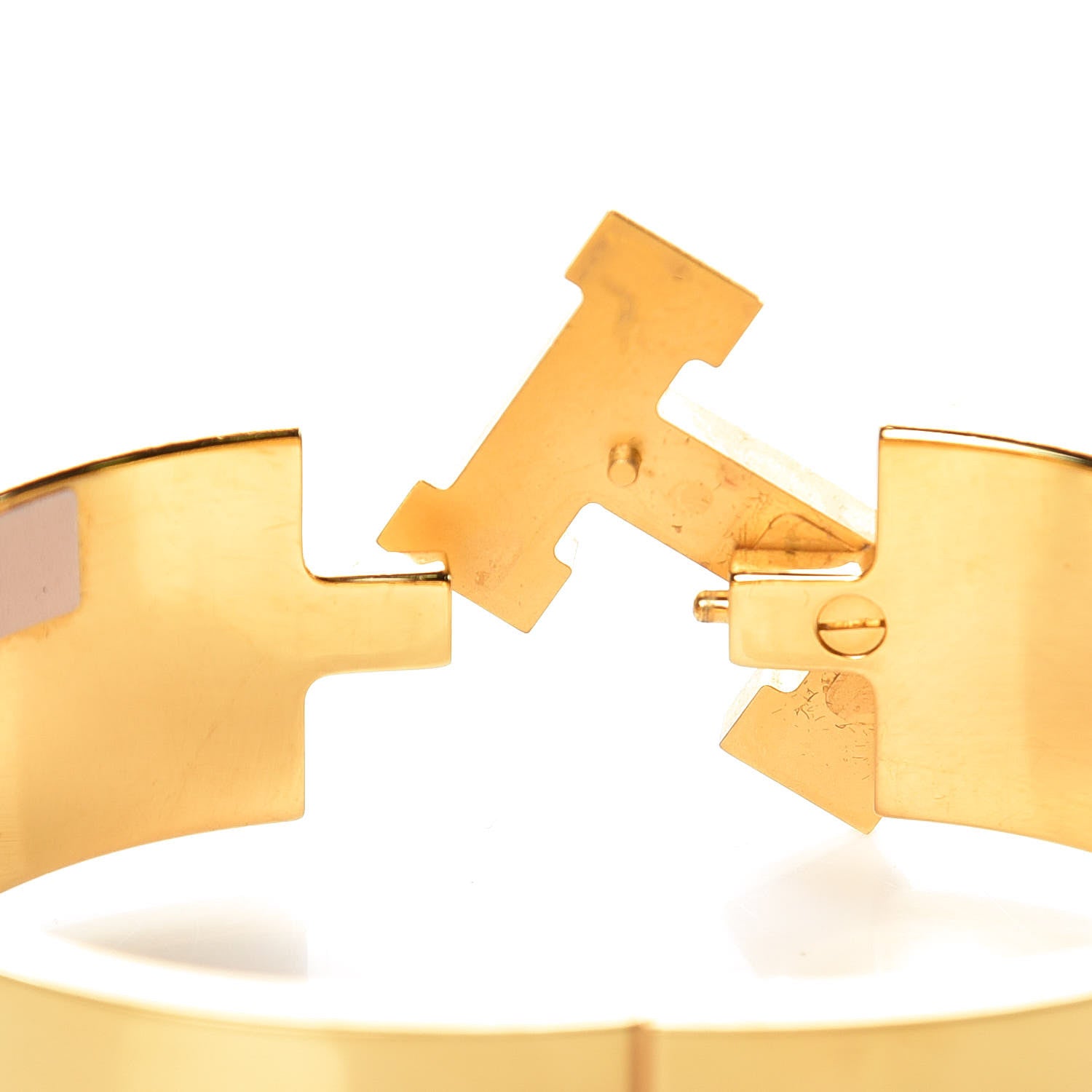 Hermes Enamel Wide Clic Clac H Bracelet GM White 4 of 7