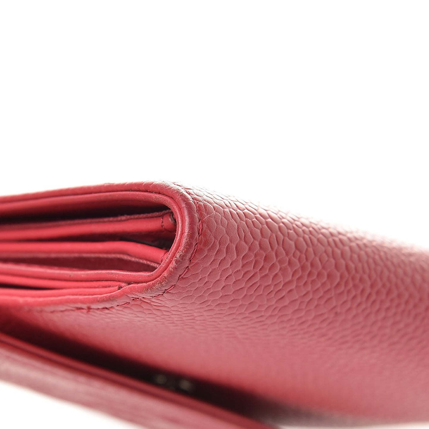Caviar Timeless CC Compact French Wallet Dark Pink