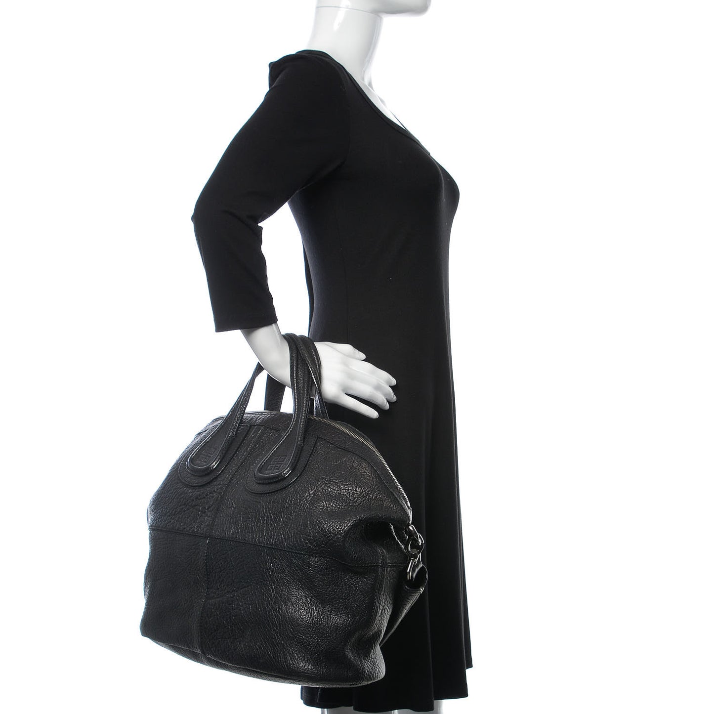 Pebbled Sheepskin Medium Nightingale Black