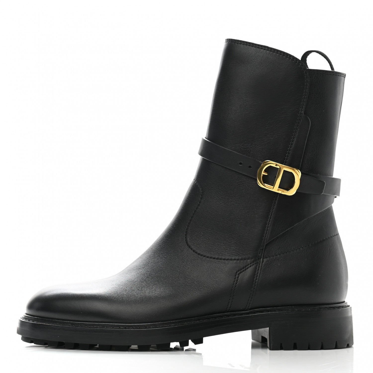 Christian Dior Calfskin Empreinte Ankle Boot 36 Black 1 of 10