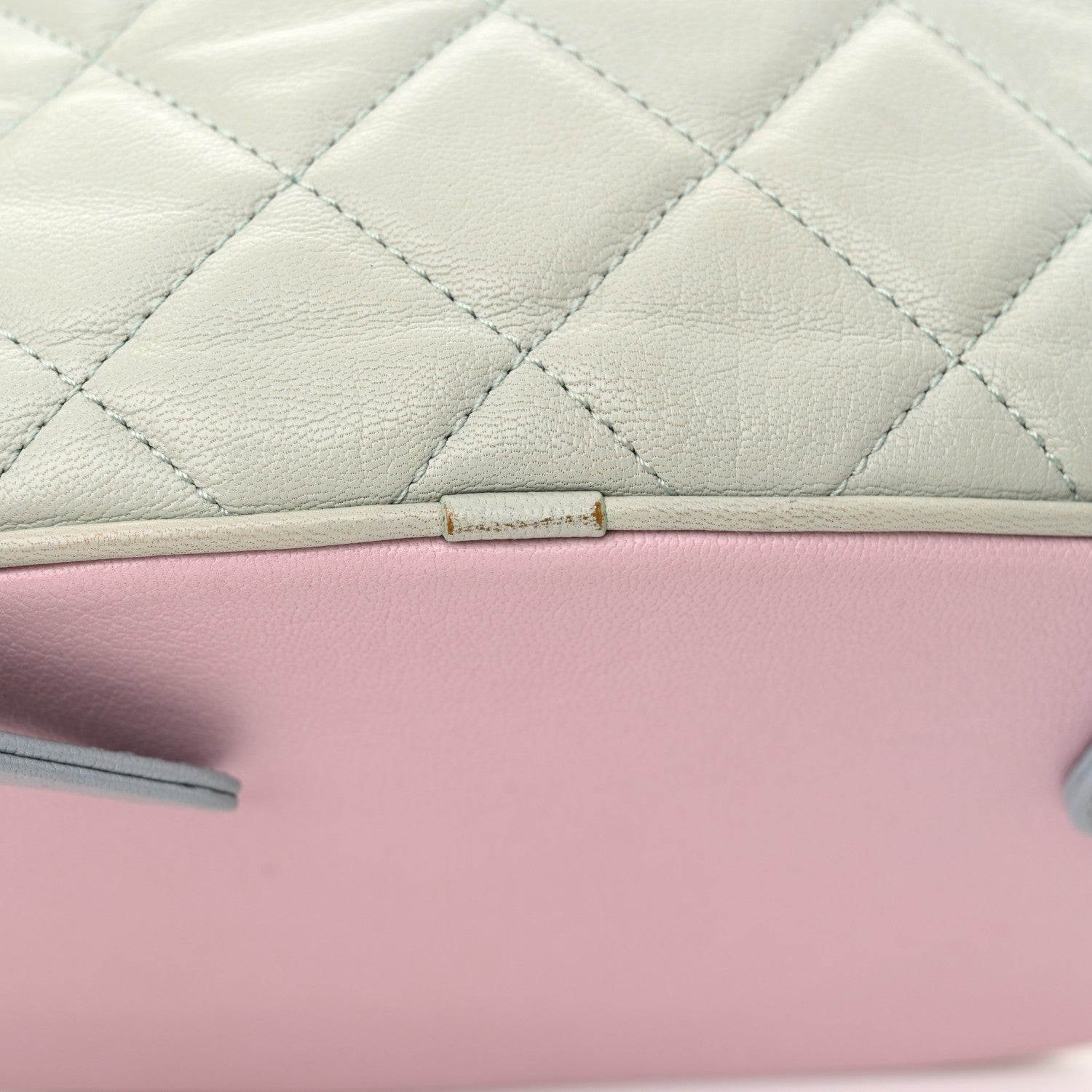 Chanel Goatskin Quilted Duma Drawstring Backpack Green Blue Pink 12 of 14