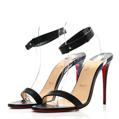 Christian Louboutin Shiny Nappa PVC Jonatina 100 Sandals 39 Black 3 of 8