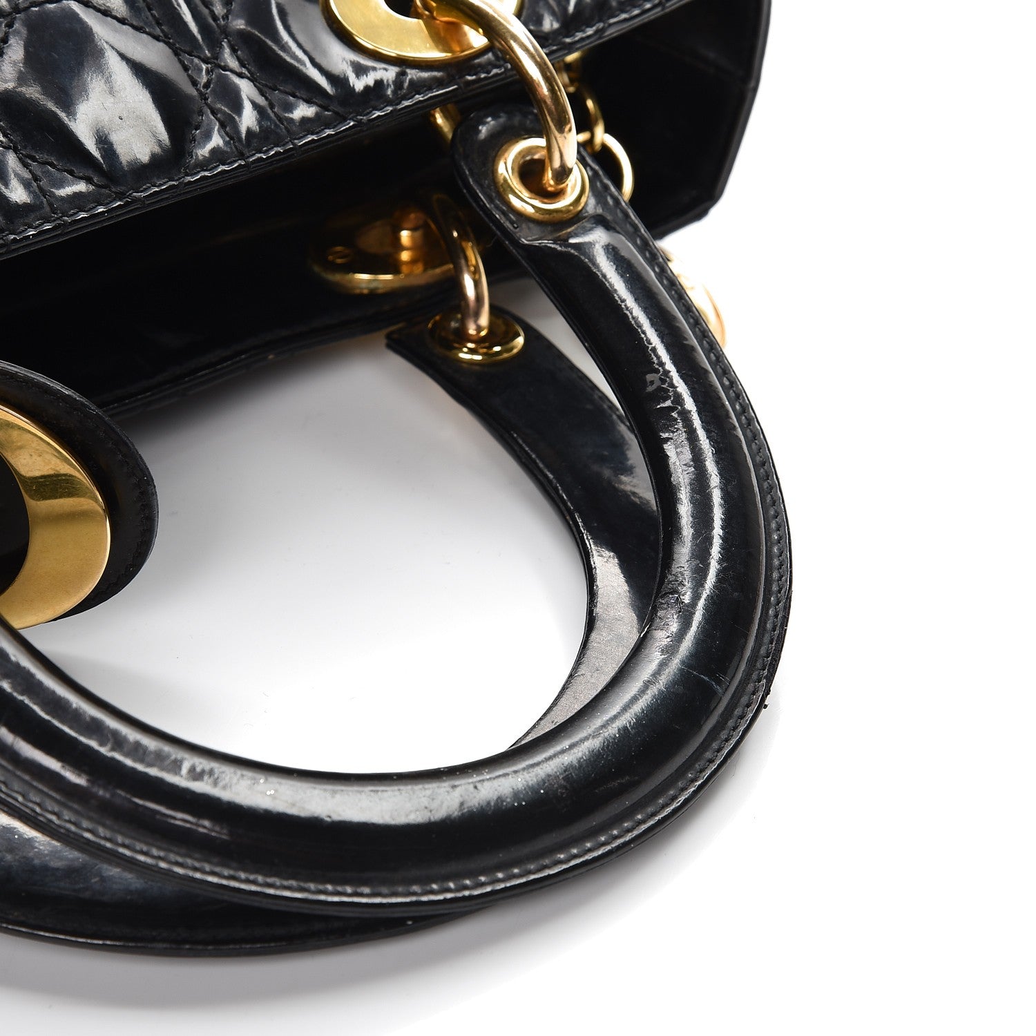 Christian Dior Patent Cannage Medium Lady Dior Black 11 of 12