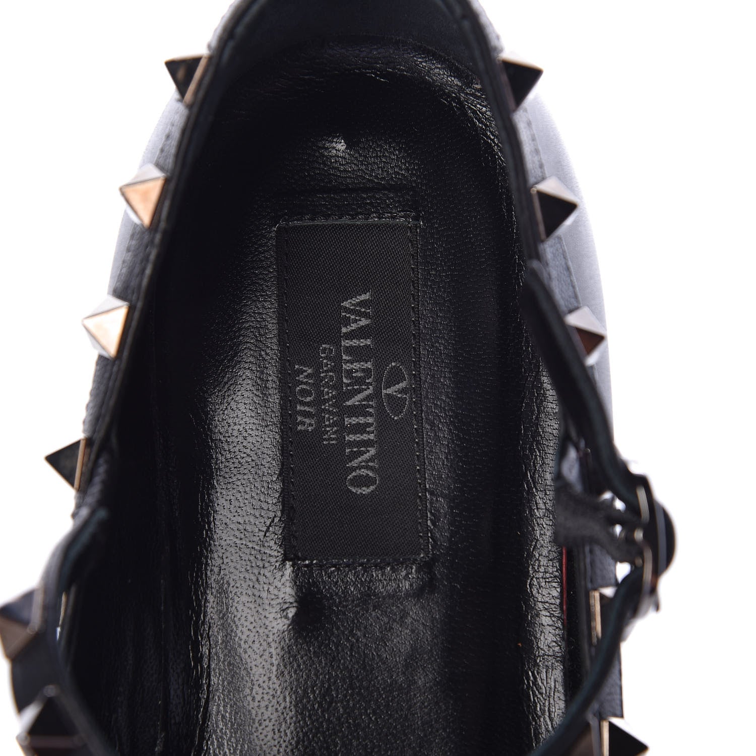 Valentino Garavani Nappa Rockstud Cage Ballerina Flats 38 Black 5 of 7