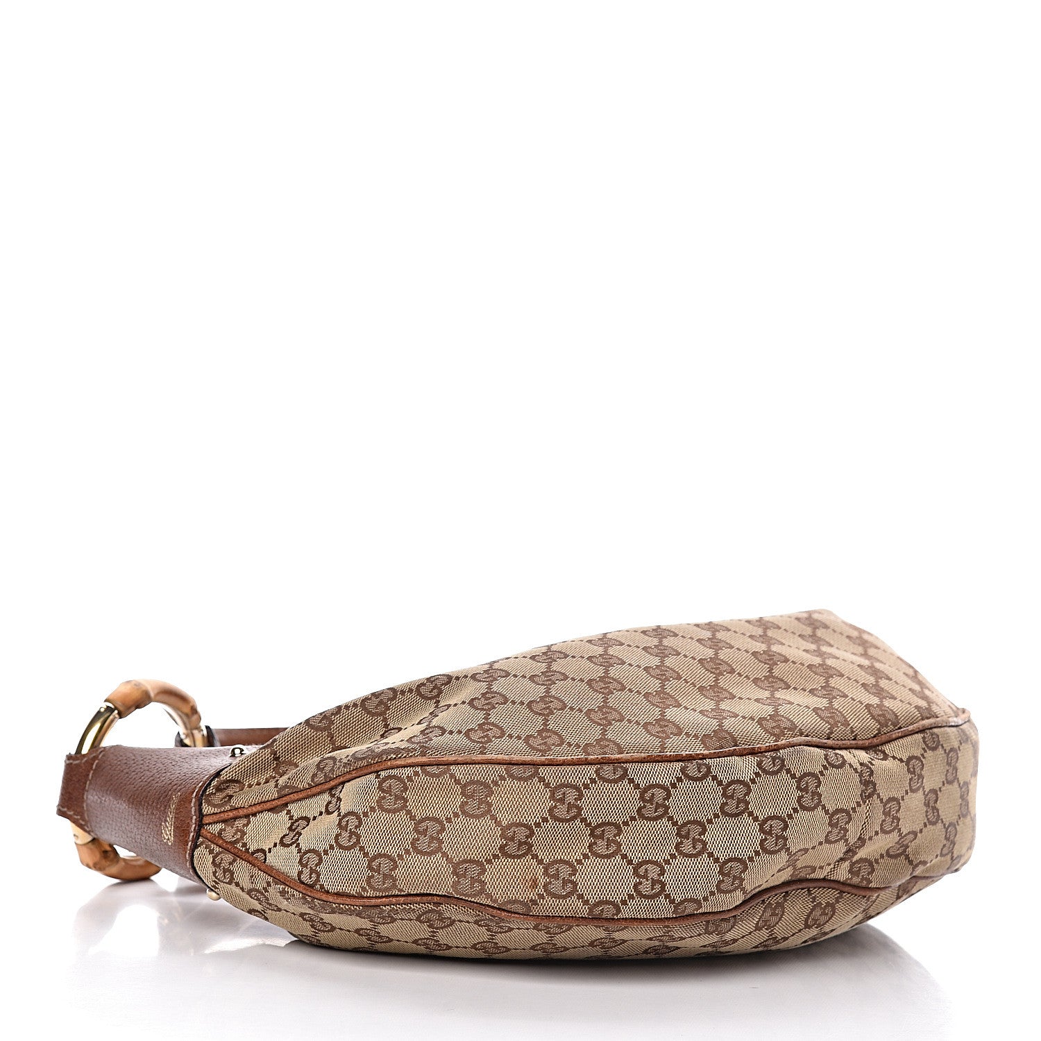 Gucci Monogram Bamboo Ring Hobo Brown 4 of 17