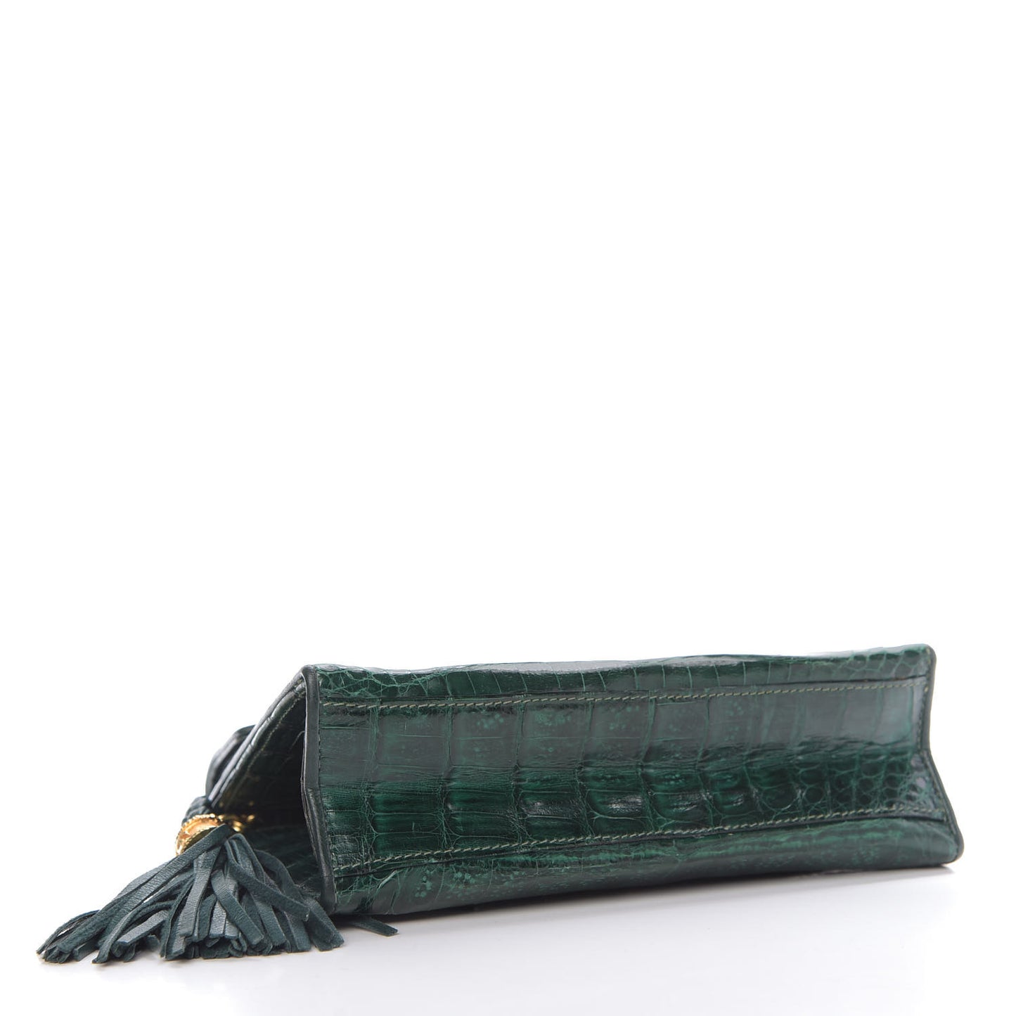 Alligator Tassel Envelope Flap Green