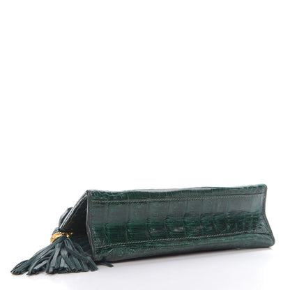 Chanel Alligator Tassel Envelope Flap Green 4 of 13