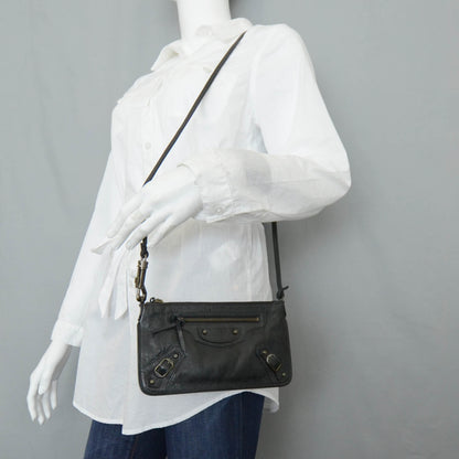 Balenciaga Agneau Ticket Shoulder Bag Black 2 of 9