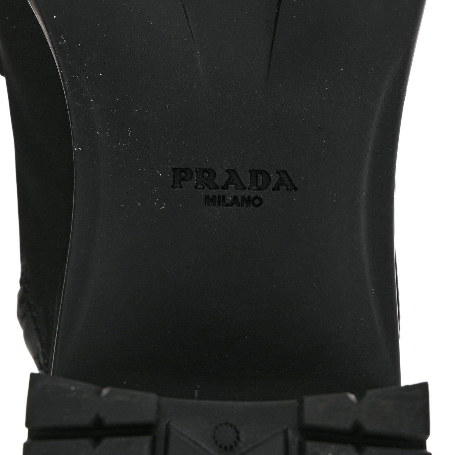 Prada Spazzolato Re-Nylon Metal Triangle Logo Lace Up 55mm Ankle Boots 38 Black 8 of 9
