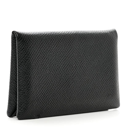 Hermes Epsom Calvi Card Case Black 3 of 8