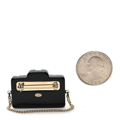 Chanel Resin Camera CC Brooch Gold Black 2 of 4