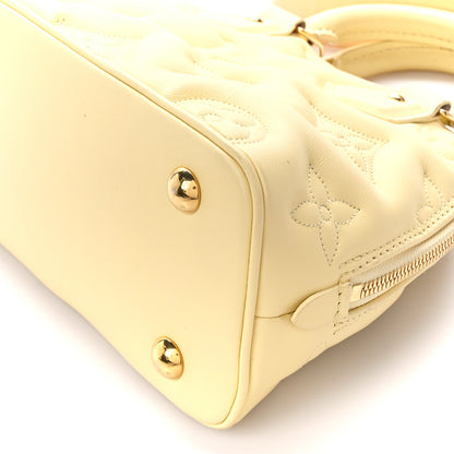 Louis Vuitton Calfskin Bubblegram Alma BB Banana 9 of 12