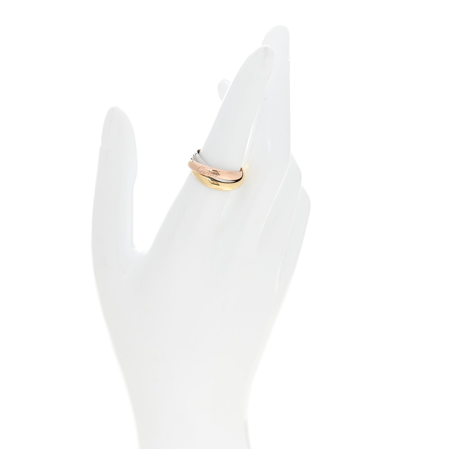 18K Pink Yellow White Gold Classic Trinity Ring 53 6.25
