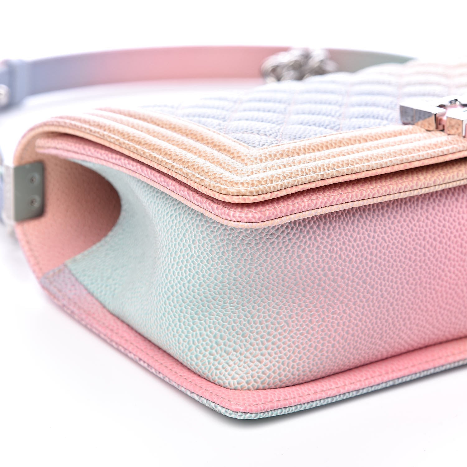 Chanel Caviar Quilted Medium Rainbow Boy Flap Multicolor 9 of 10