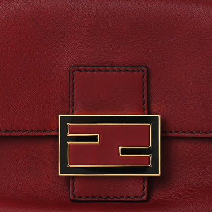 Fendi Vitello Flamingo Enamel Mini Mama Baguette Red 11 of 11