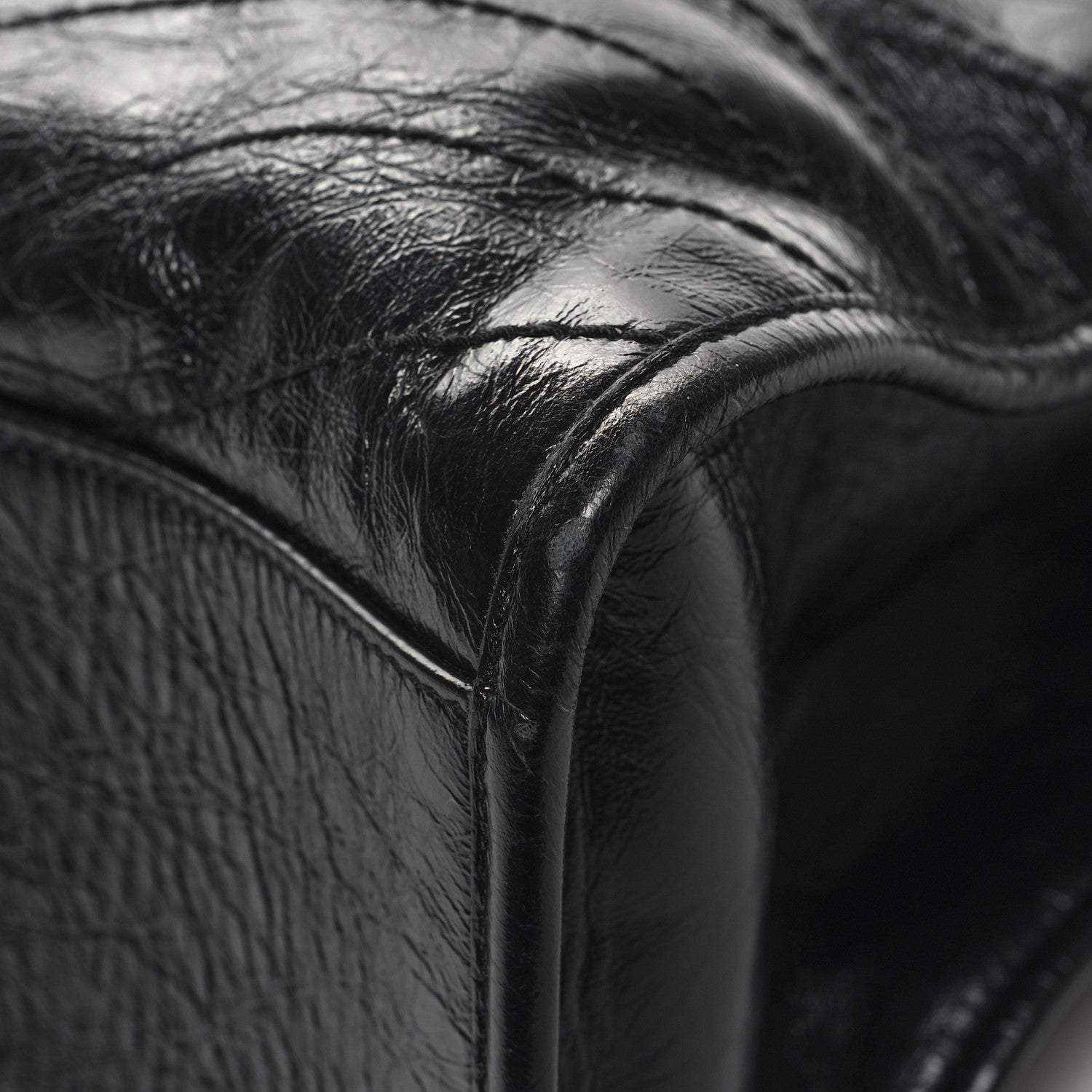 Saint Laurent Crinkled Calfskin Matelasse Monogram Large Niki Shopper Tote Black 12 of 12
