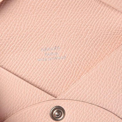 Hermes Epsom Calvi Card Case Rose Eglantine 6 of 12