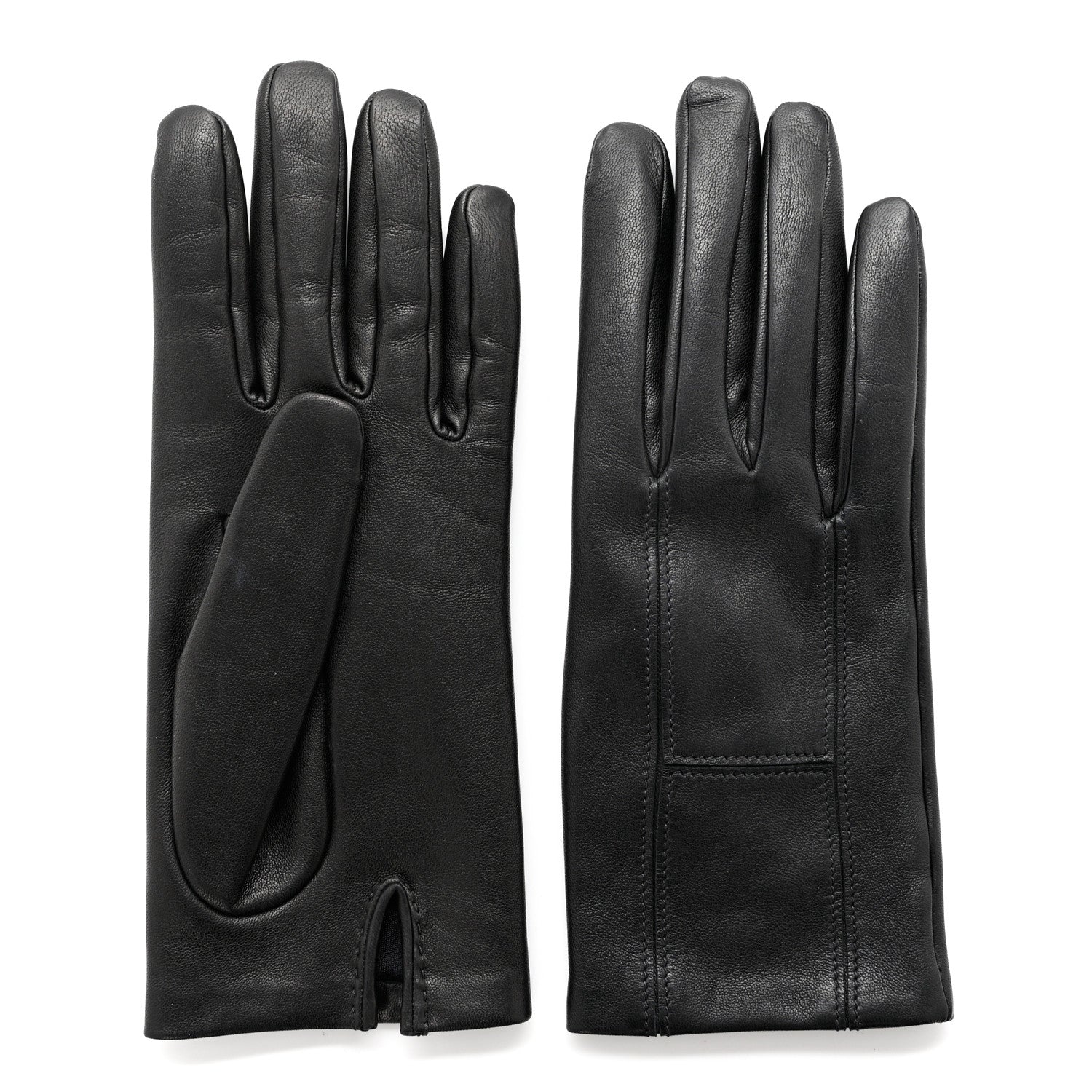Hermes Lambskin Gloves 7.5 Black 1 of 3