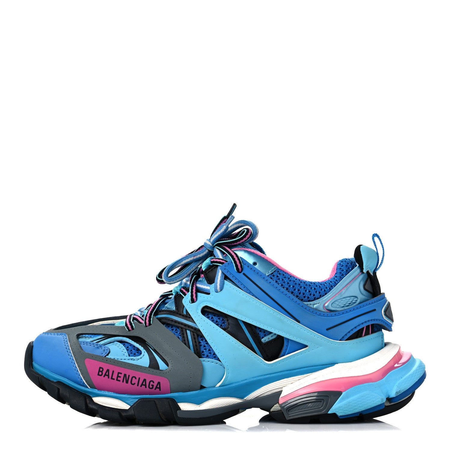 Balenciaga Mesh Nylon Womens Track Sneakers 39 Blue Black 1 of 6