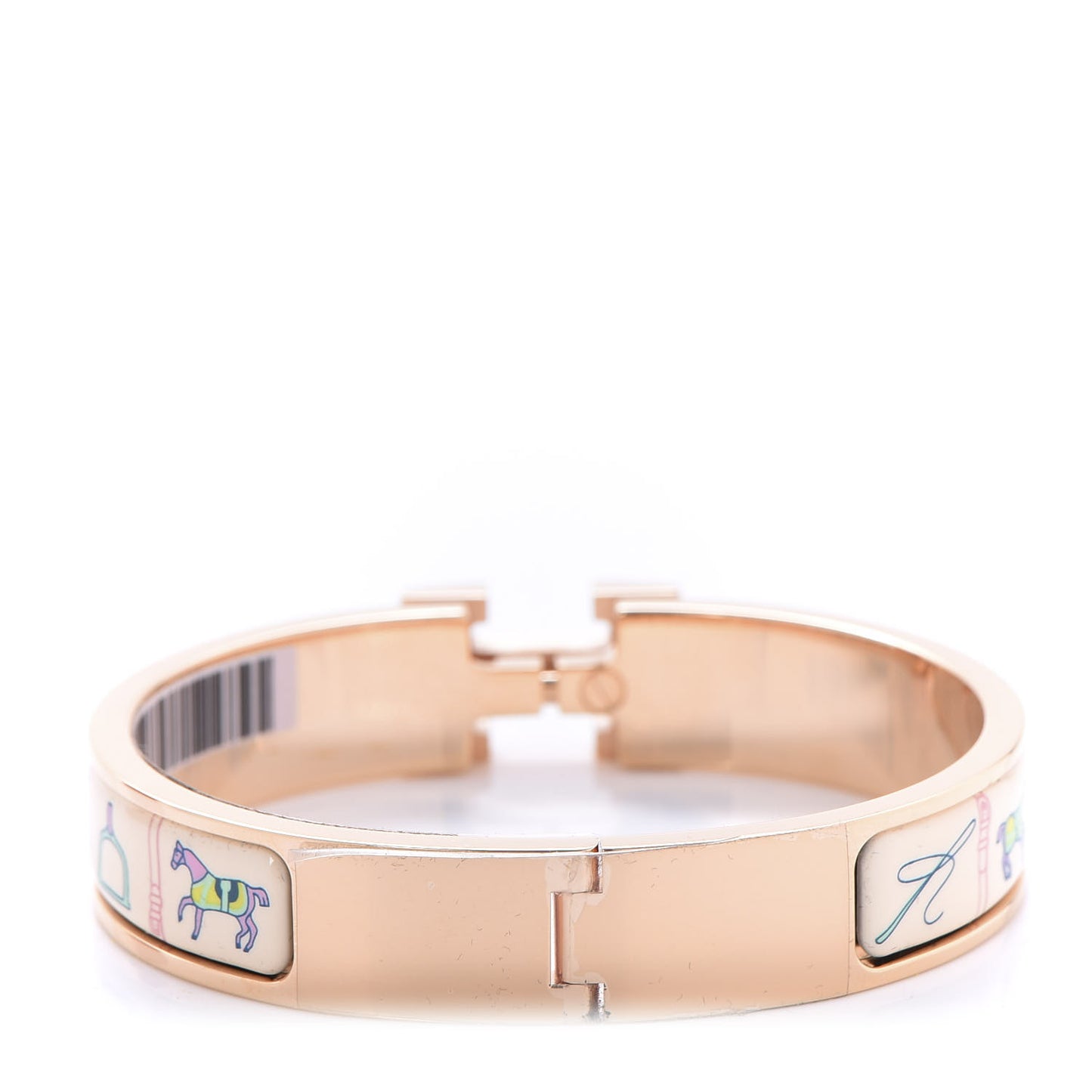 Enamel Couvertures et Tenues de Jour Narrow Clic Clac H Bracelet PM Pannacotta