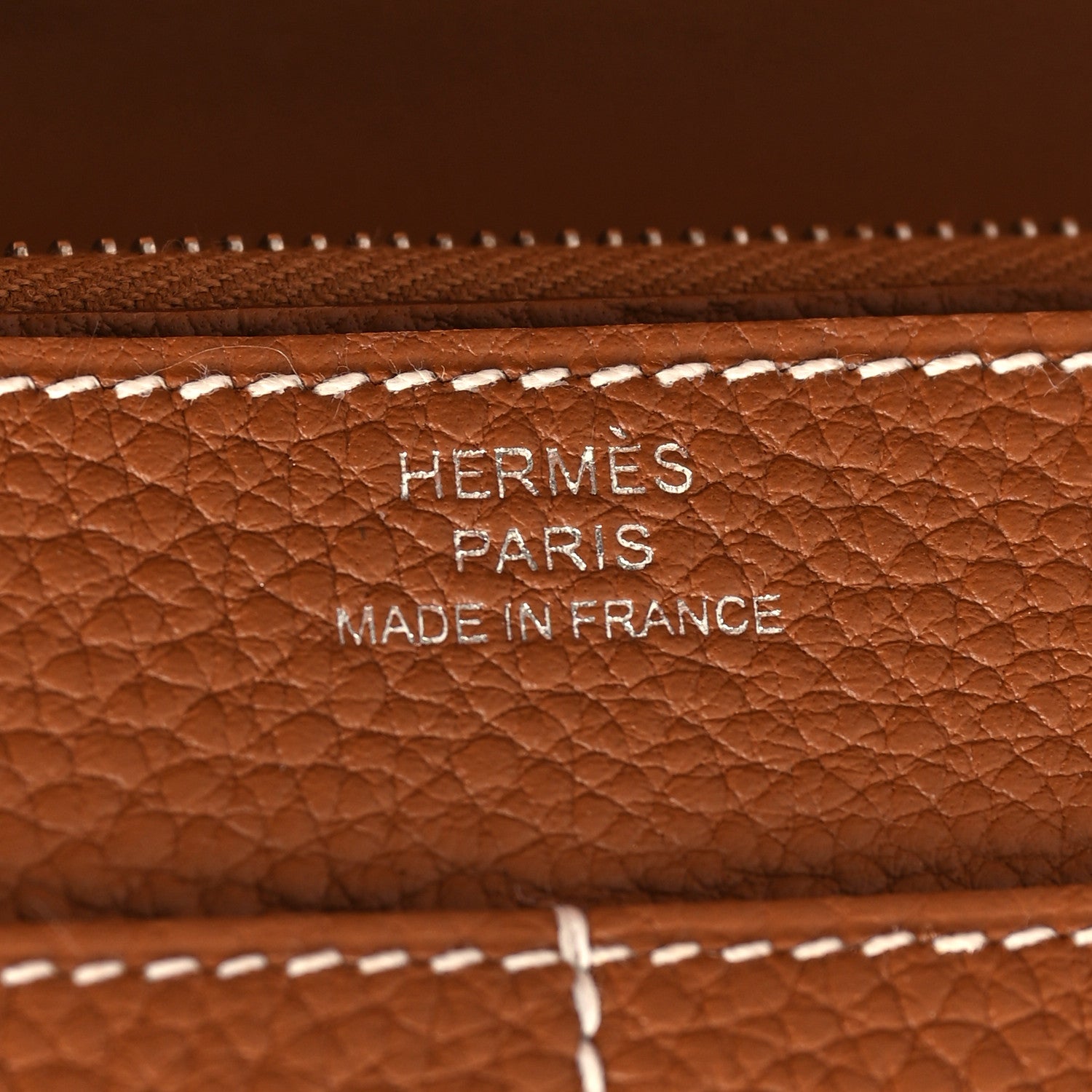 Hermes Togo Dogon Duo Wallet Gold 7 of 8