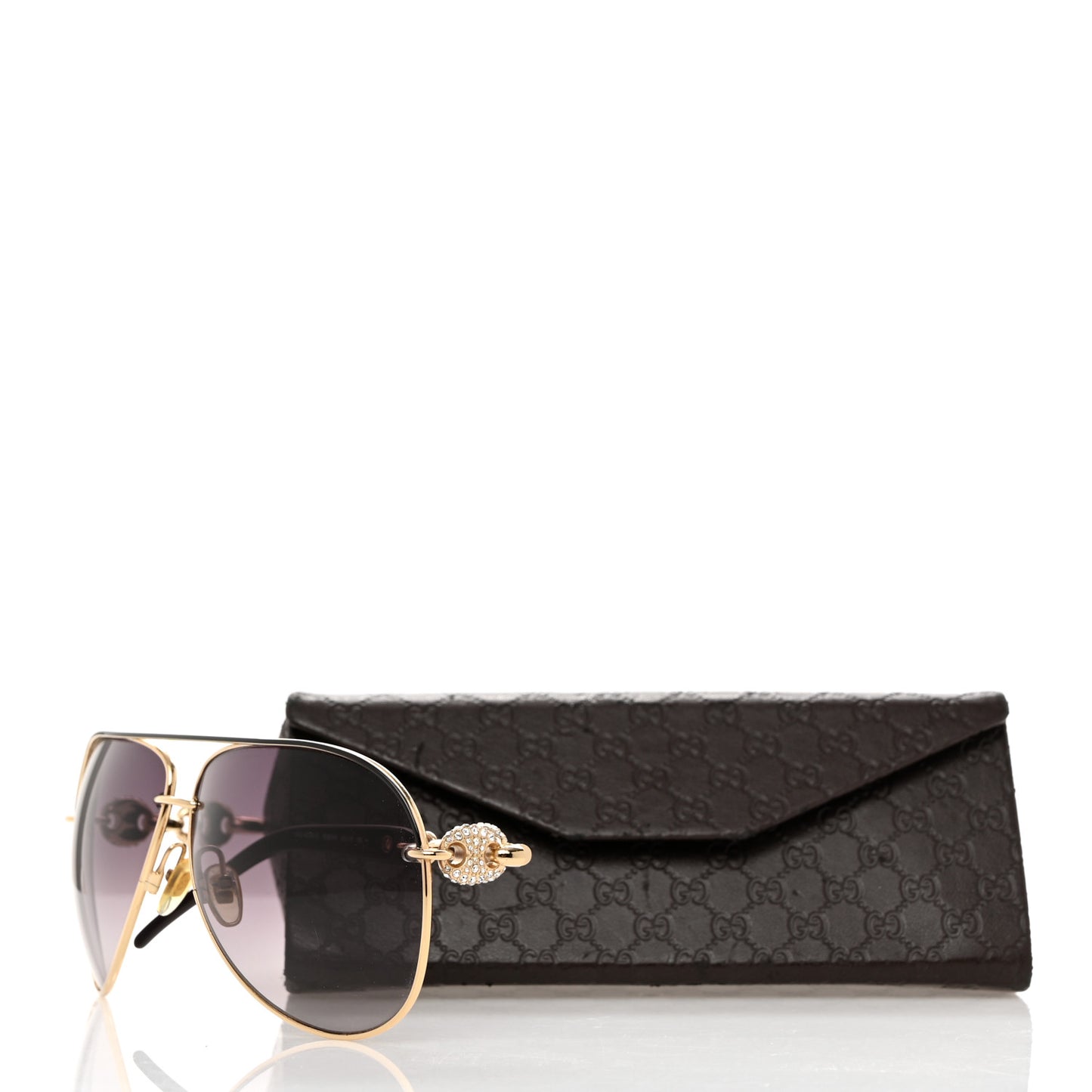 Crystal Aviator Sunglasses GG 4230/S Aubergine