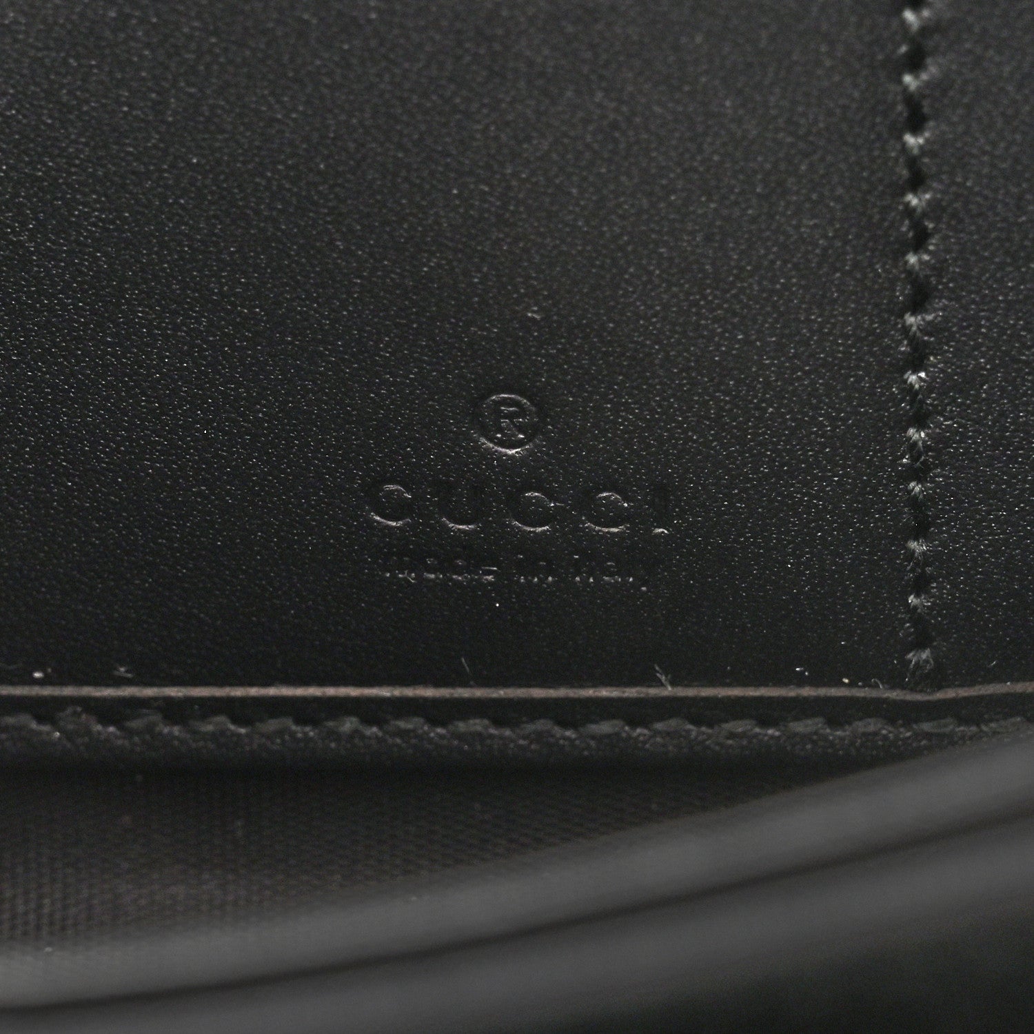 Gucci X SEGA Calfskin GUCCY Stars Zip Around Wallet Black Gold 7 of 10