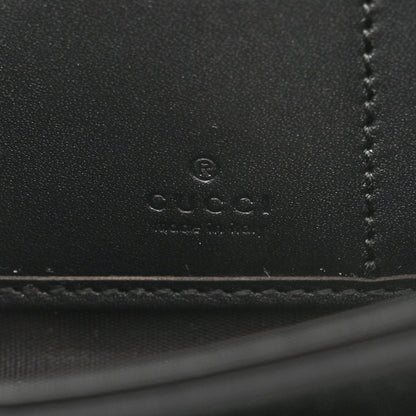 Gucci X SEGA Calfskin GUCCY Stars Zip Around Wallet Black Gold 7 of 10