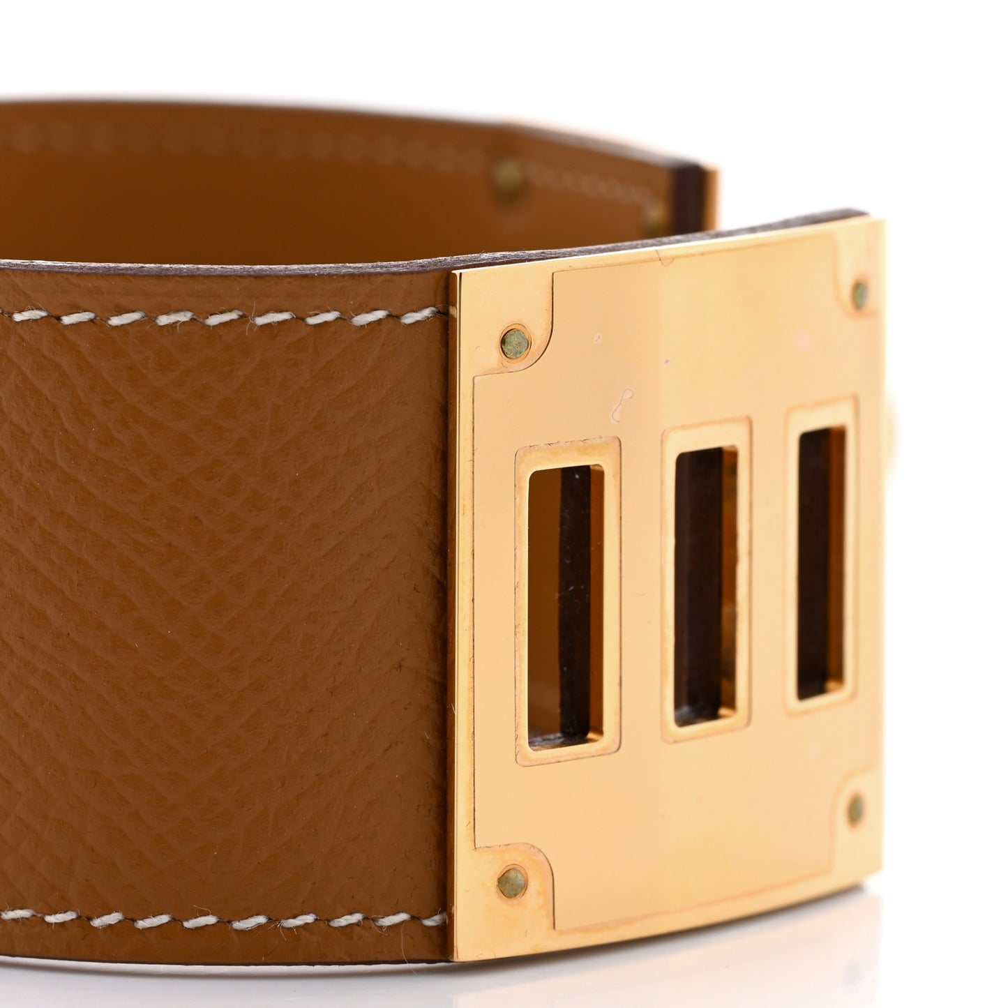 Epsom Kelly Dog Bracelet T3 Gold