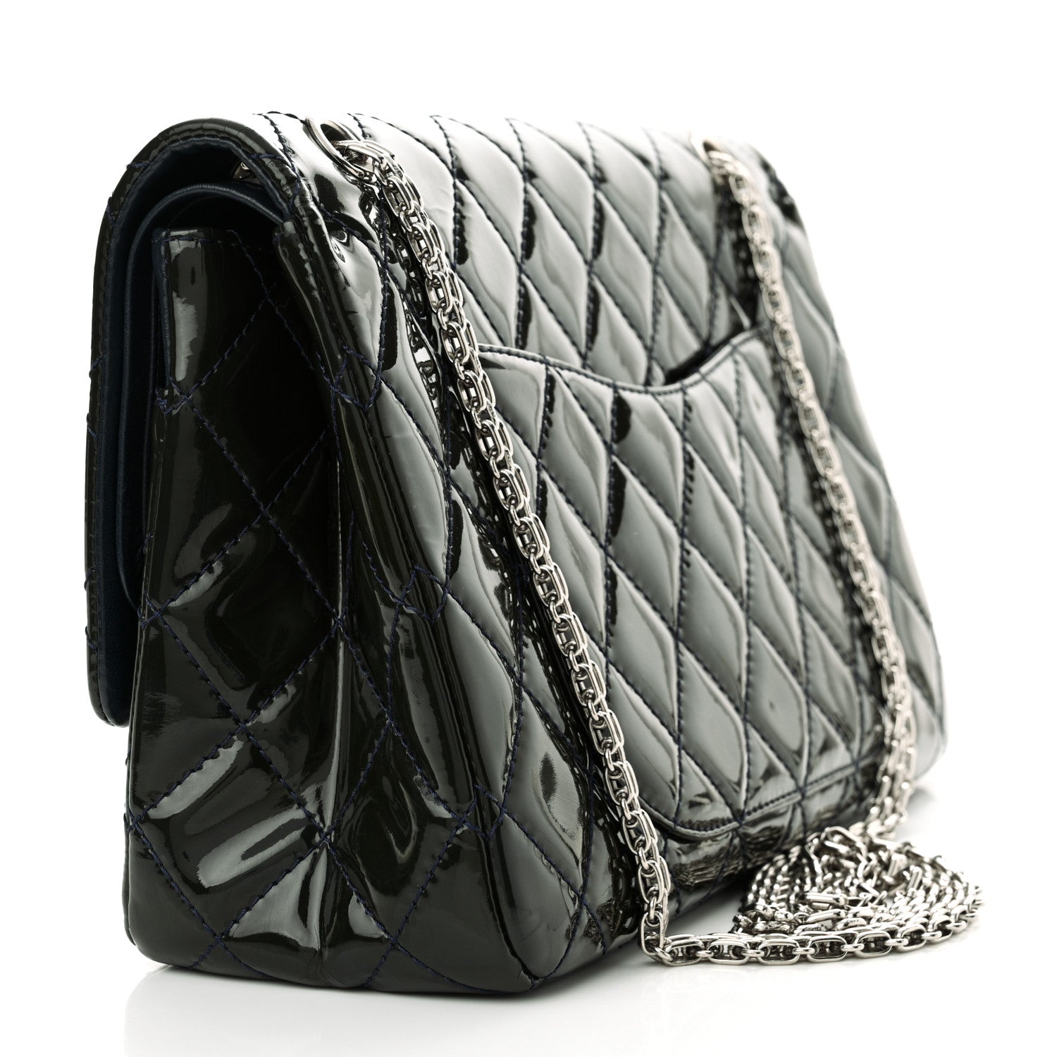 Chanel Patent Quilted 2.55 Reissue 227 Flap Navy 3 of 17