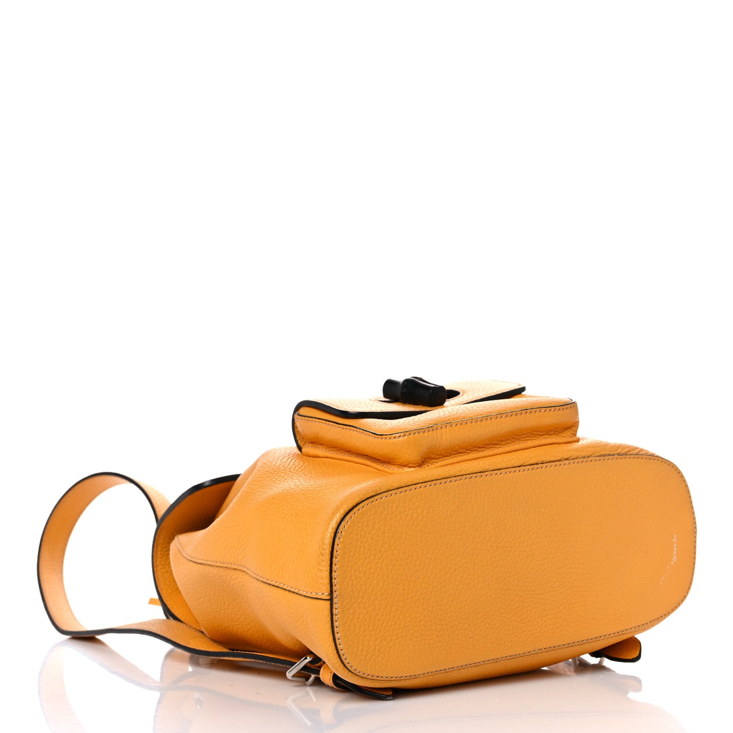 Calfskin Bamboo Small Backpack Yellow
