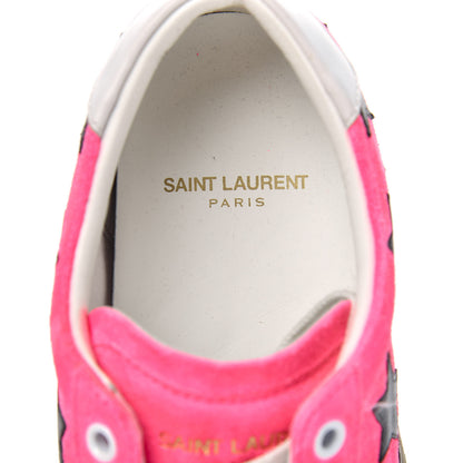 Saint Laurent Suede Star Court Sneakers 37 Pink Black 6 of 9