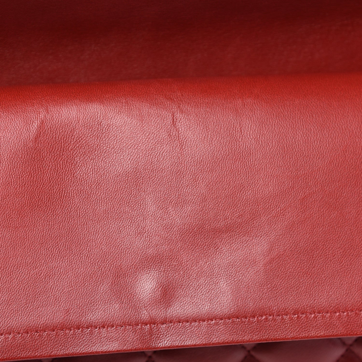 Chanel Lambskin Quilted Maxi Double Flap Dark Red 11 of 14
