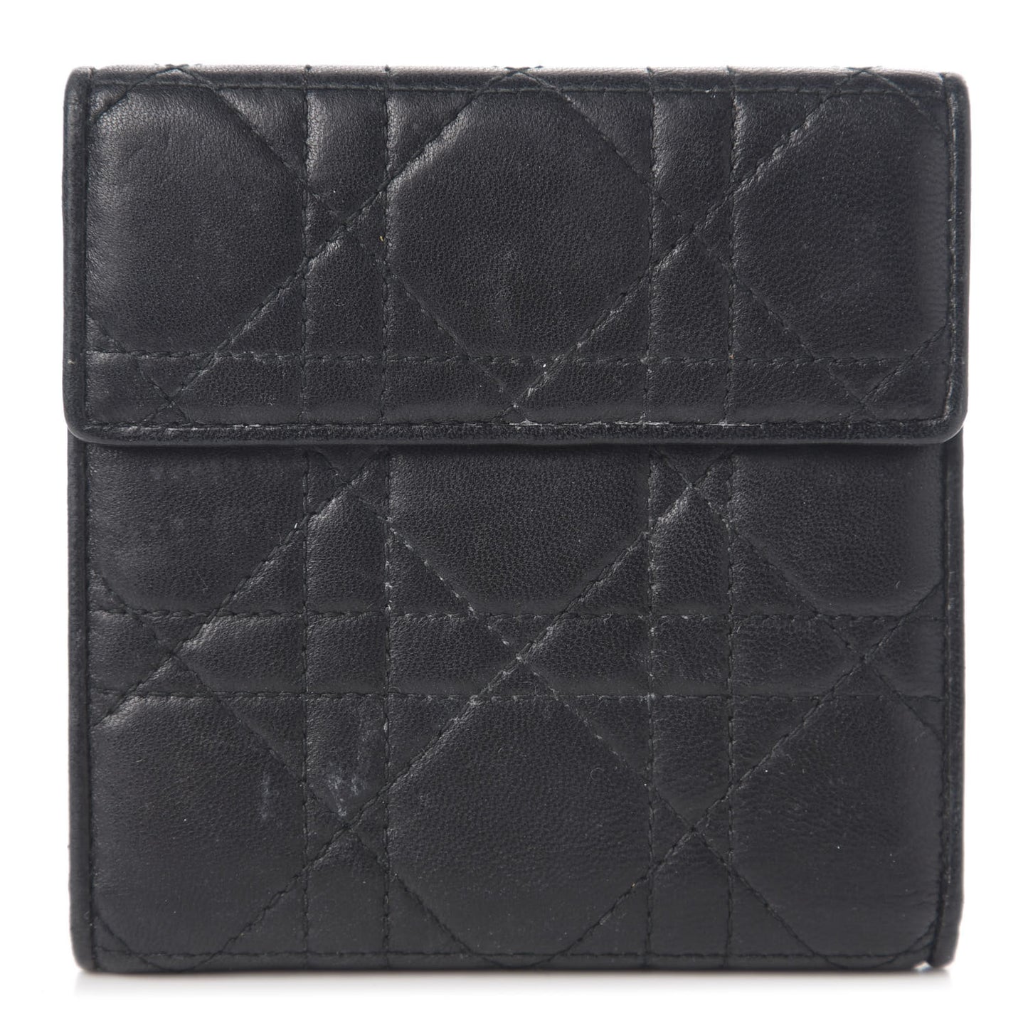 Lambskin Cannage Wallet Black