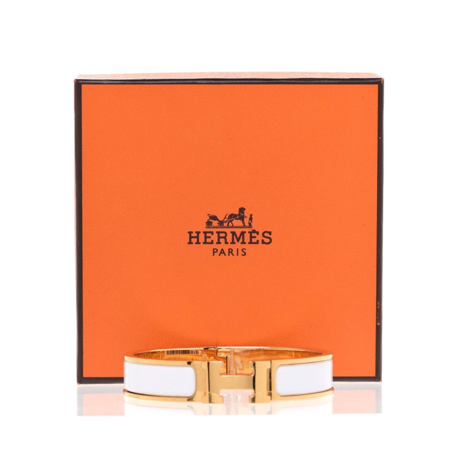 Hermes Enamel Narrow Clic Clac H Bracelet PM White 6 of 6