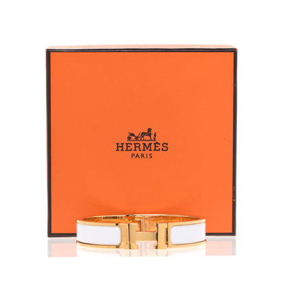 Hermes Enamel Narrow Clic Clac H Bracelet PM White 6 of 6