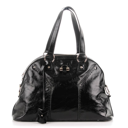 Saint Laurent Patent Calfskin Large Muse Black 1 of 7