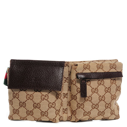 Gucci Monogram Web Belt Bag Dark Brown 1 of 9