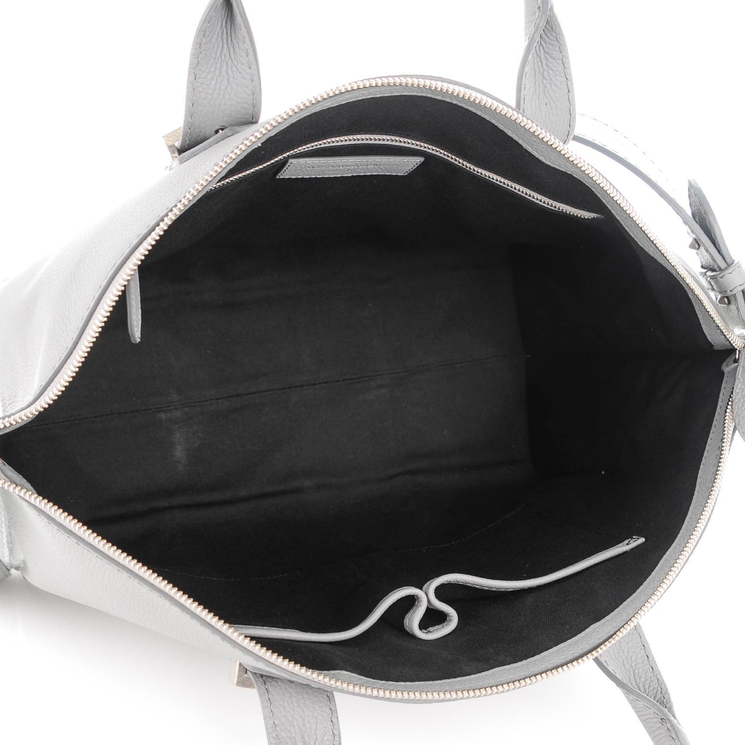 Alexander McQueen Grained Calfskin Legend Satchel Medium Grey Melange 5 of 7